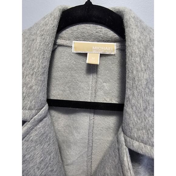 Michael Kors Women's Grey Short Sleeve Knit Cardigan Sweater Mid Length Size M - Picture 4 of 5